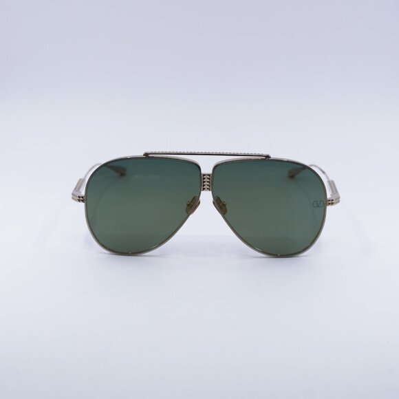 Valentino XVI VLS-100B Sunglasses Gold Aviator Frame, Green Lenses main image 10